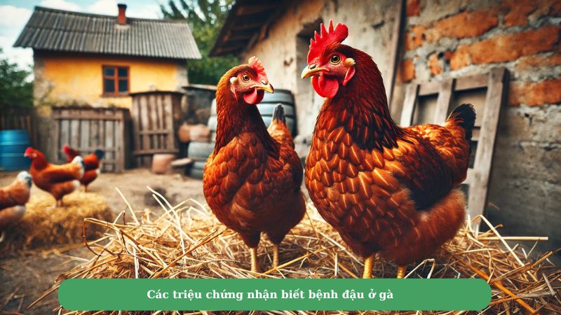 Các triệu chứng nhận biết bệnh đậu ở gà