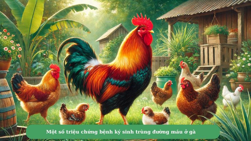 Một số triệu chứng bệnh ký sinh trùng đường máu ở gà