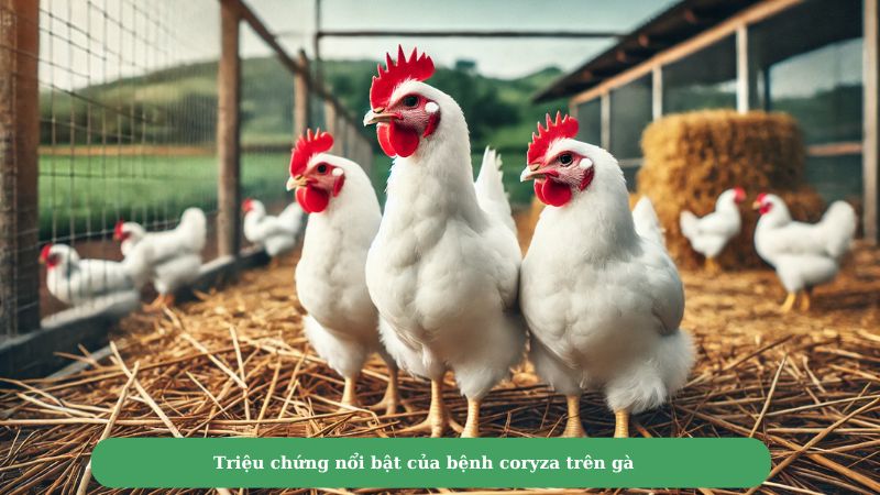 Triệu chứng nổi bật của bệnh coryza trên gà