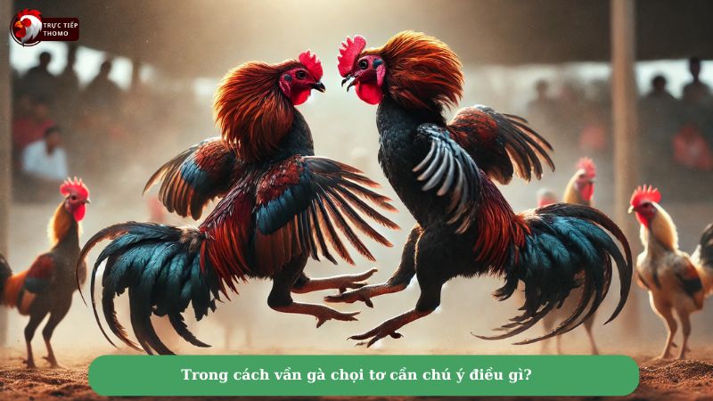 Trong cách vần gà chọi tơ cần chú ý điều gì?