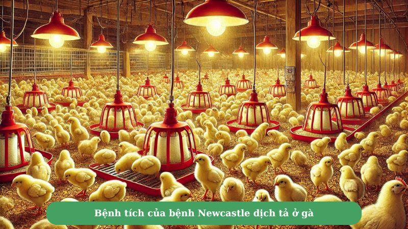 Bệnh tích của bệnh Newcastle dịch tả ở gà